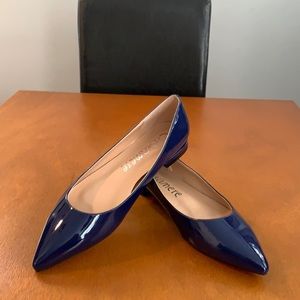 Patten Leather Pointed Toe Flats